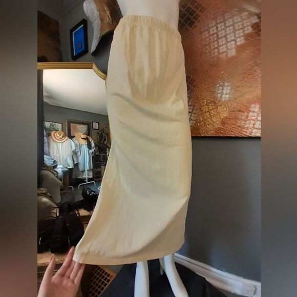 Zara NWT 100% Cotton Butter Yellow Maxi Skirt - Picture 8 of 12